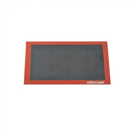 Silikomart Air Mat 520x315 is a durable silicone baking mat with fiberglass core for even heat distribution, perfect for various baked goods.