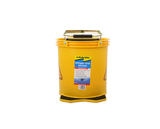 Wringer bucket with wheels, 16L capacity; perfect for efficient cleaning in homes and commercial spaces.