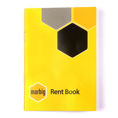 A6-sized Marbig Rent Book for landlords and tenants to track rental payments and inspections efficiently.