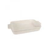 Chasseur La Cuisson Rectangular Baker in Antique Cream, versatile stoneware for baking, roasting, and elegant serving.