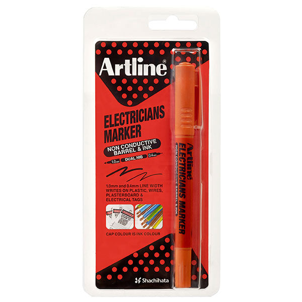 Artline Electricians Marker Orange Hs