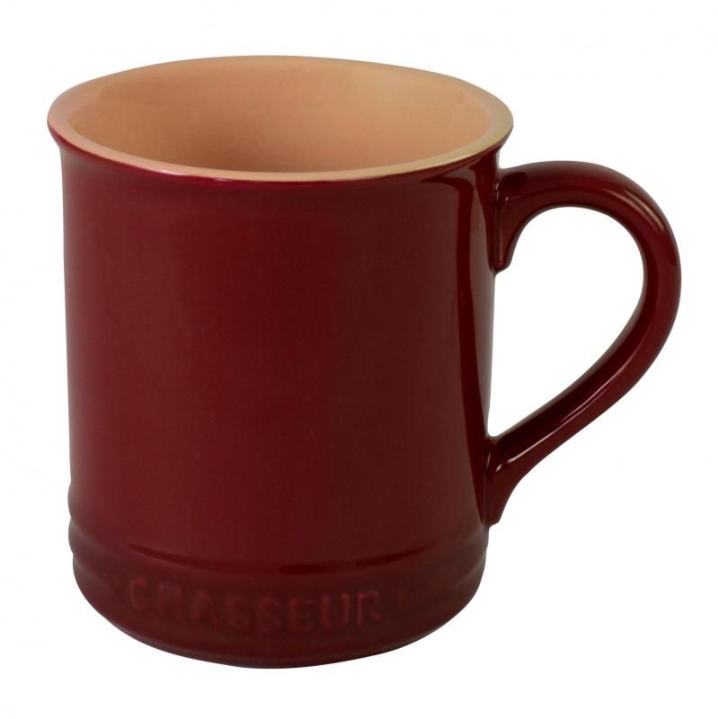 Elegant Chasseur Mug 350ML in Bordeaux, handcrafted stoneware for tea or coffee with an ergonomic handle.