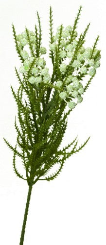 Lifelike Achillea Spray in Green and Cream, 690mm, perfect for home decor and weddings, exuding elegance and freshness.