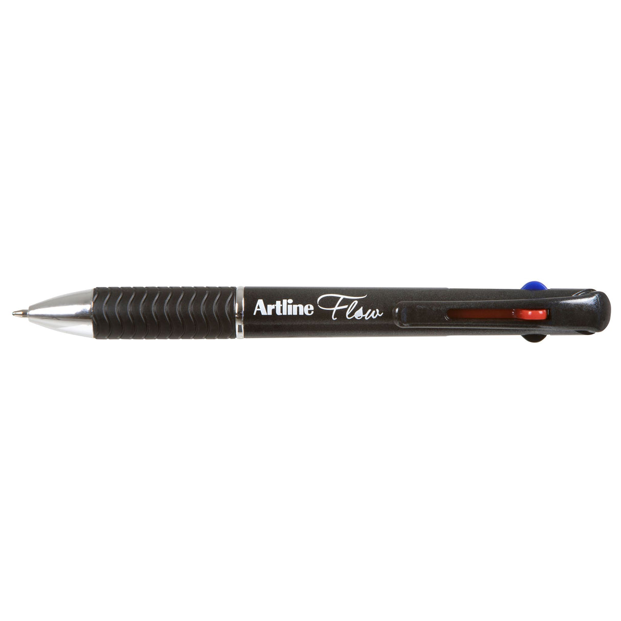 4-color gel ink pen with a comfortable rubber grip for smooth, effortless writing and precise lines, perfect for all uses.