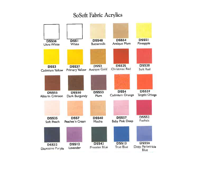 So Soft Fabric Acrylic 1oz in Bittersweet O, a vibrant, non-toxic fabric paint ideal for various crafting techniques.