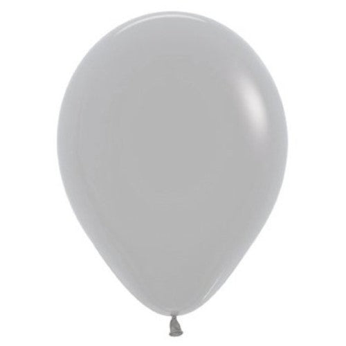 Pack of 50 Sempertex 30cm fashion grey latex balloons, perfect for stylish decorations at any event.