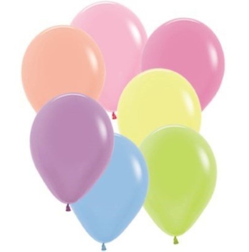 Colorful pack of 50 Sempertex 30cm neon latex balloons, perfect for lively decorations at parties and celebrations.