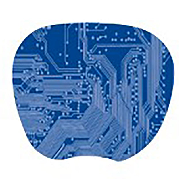 Ultra-thin blue mouse pad with advanced tracking, anti-skid base, and dust-repelling pyramidal design for precision use.