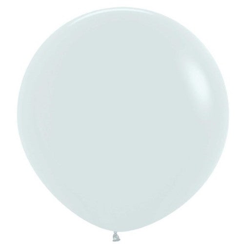 Pack of 10 Sempertex 60cm white latex balloons, perfect for elegant celebrations and versatile event decor.