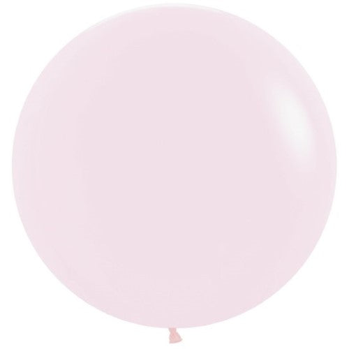 Pack of 10 Sempertex 60cm pastel matte pink latex balloons, perfect for stylish celebrations and events.