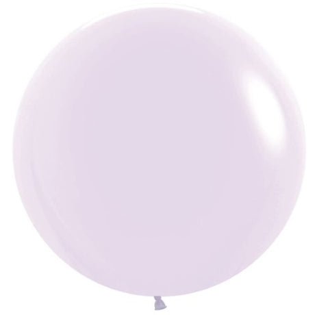 Pack of 10 Sempertex 60cm pastel matte lilac latex balloons, perfect for elegant party decorations and vibrant celebrations.