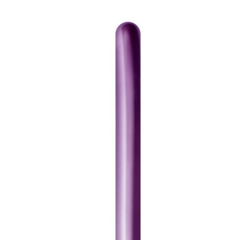 Set of 50 Sempertex 260T Metallic Reflex Violet balloons, perfect for elegant decorations at any celebration or event.