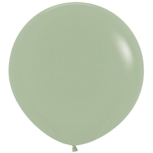 Large eucalyptus-colored latex balloons in a pack of 10, perfect for elegant celebrations and eye-catching decorations.