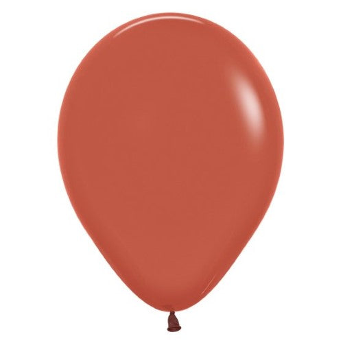 Pack of 50 Sempertex 30cm terracotta balloons, perfect for elegant party decor and versatile for any celebration theme.