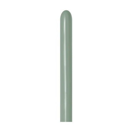 Pack of 100 Sempertex pastel dusk laurel green balloons, perfect for elegant party decor and celebrations.