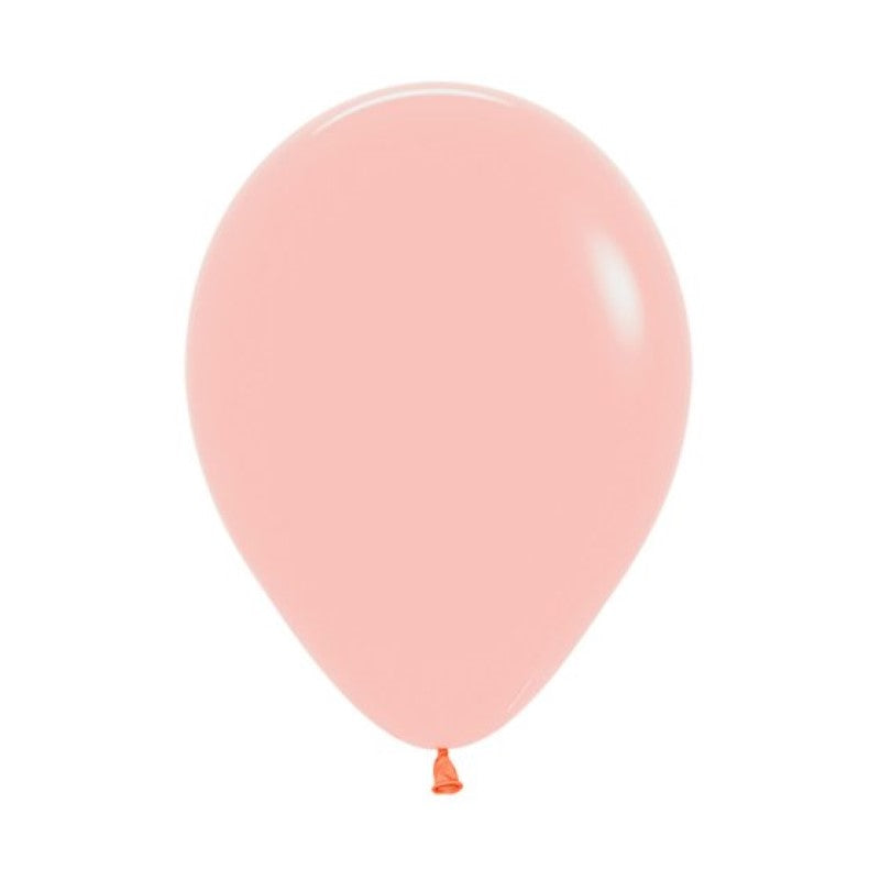 Pastel matte melon latex balloons in a 50-pack, perfect for adding color to any celebration or event decor.