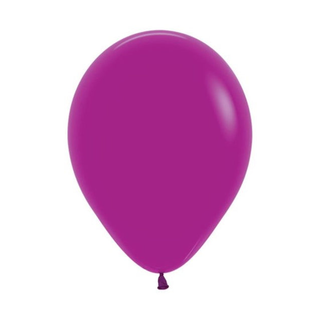 Pack of 50 Sempertex 12cm purple orchid latex balloons, ideal for vibrant decorations at parties and special occasions.