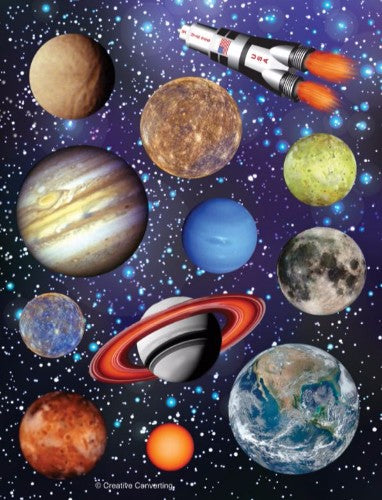 Space Blast Stickers Assorted Designs - Pack of 4