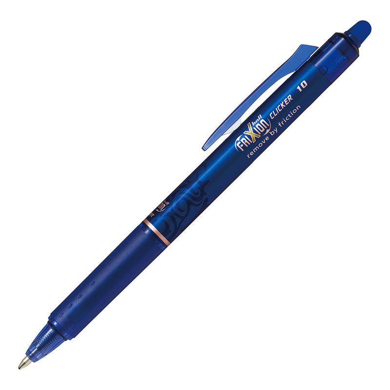 Pilot Frixion Clicker 1.0 Broad Blue Erasable Gel Pen - (Set of 12 )