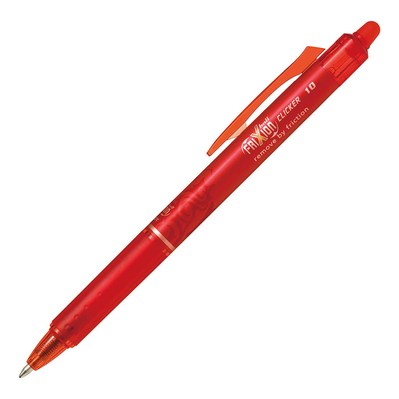 Pilot Frixion Clicker 1.0 Broad Red Erasable Gel Pen - (Set of 12 )