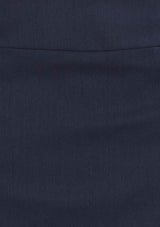 Navy relaxed fit skirt, size 16, made of polyester and bamboo charcoal, with knee-length design and discreet back split.