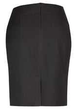 Ladies Chevron Skirt in Charcoal, size 16, featuring a stylish chevron pattern and concealed zip for a chic, comfortable fit.