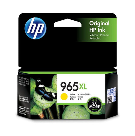 HP 965XL Yellow Ink Cartridge for OfficeJet Pro, yielding up to 1,600 pages of vibrant, professional-quality prints.