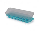 Joseph Joseph Flow Easy-fill Ice-cube Tray, featuring linked cavities for easy filling, a stackable lid, and 14 large ice cubes.