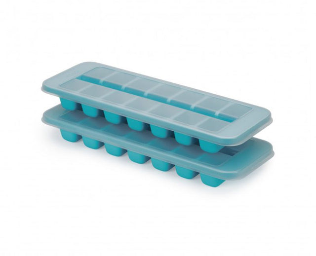 Joseph Joseph Flow Easy-fill Ice-cube Tray - 2-pack with innovative design for spill-free filling and stackable storage.