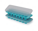 Joseph Joseph Flow Easy-fill Ice-cube Tray - 2pk with linked cavities, stackable lid, holding 14 ice cubes for easy filling.