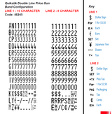 Quikstik Pricing Gun Mark II with double line printing, includes 4 rolls, easy ink loading, and professional label clarity.