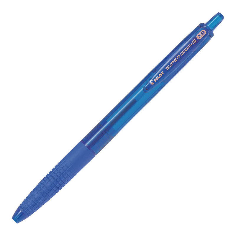 Pilot Super Grip G 1.6 Extra Broad Blue Ballpoint Pen - (Set of 12 )