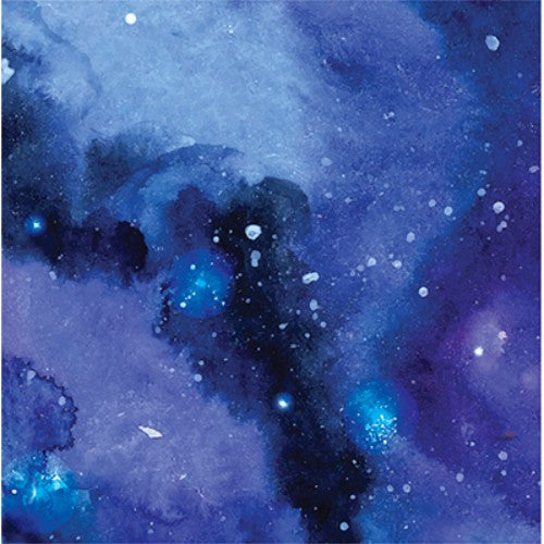 Elise Stellar Luncheon Napkins featuring vibrant outer space designs, 3-ply, 33cm x 33cm, ideal for elegant dining occasions.