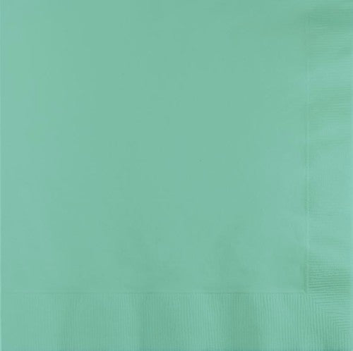 Fresh mint green luncheon napkins, 33cm x 33cm, pack of 50, perfect for stylish dining and sustainable celebrations.