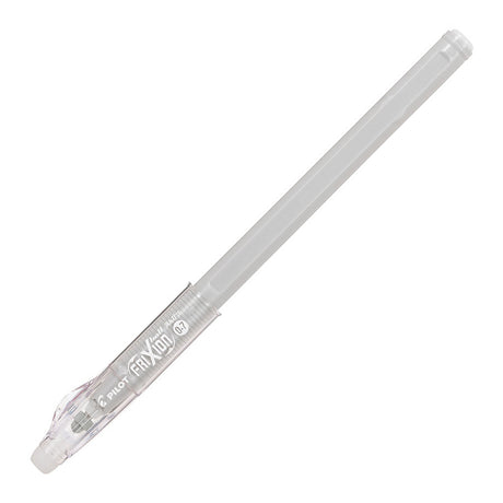 Pilot Frixion Ball Kleer Erasable pen in grey with 0.7mm tip, sleek design, and built-in eraser for easy corrections.