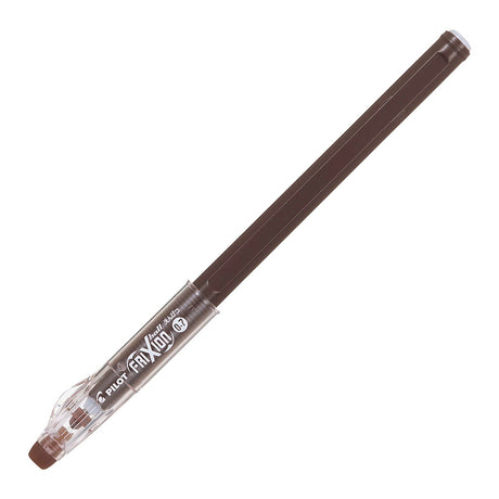 Pilot Frixion Ball Kleer Erasable Rollerball Pen in brown with 0.7mm tip, featuring an integrated eraser for mistake-free writing.