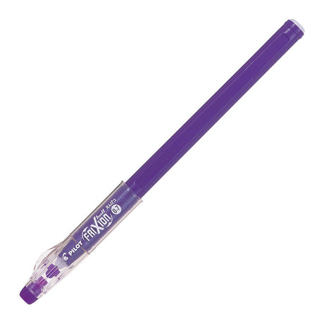 Pilot Frixion Ball Kleer Erasable 0.7 Purple pen with vibrant ink and built-in eraser for effortless corrections and smooth writing.