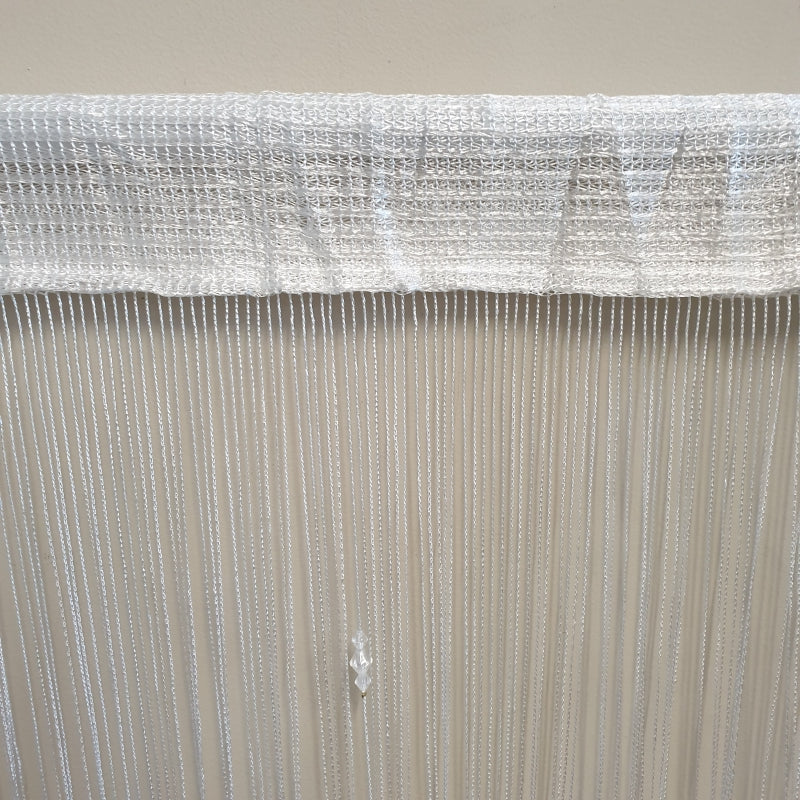 Beaded String Curtain 1 m x 2 m-White