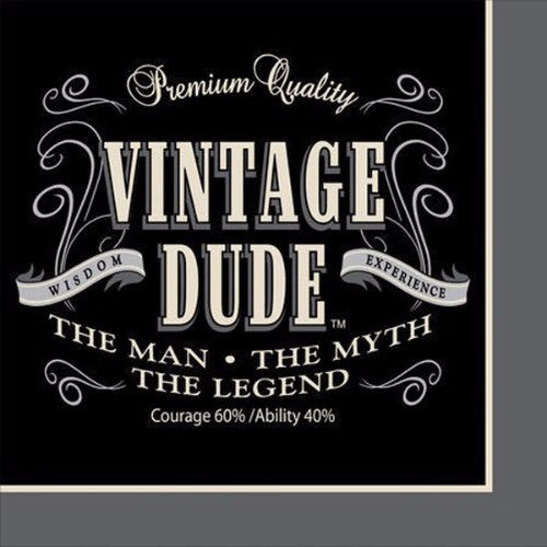 Vintage Dude Luncheon Napkins - Pack of 16
