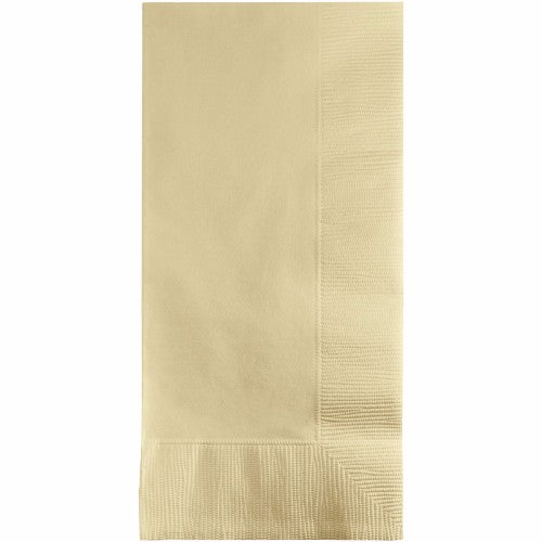 Elegant ivory dinner napkins, 40cm x 40cm, pack of 50, ideal for any occasion and easy cleanup.