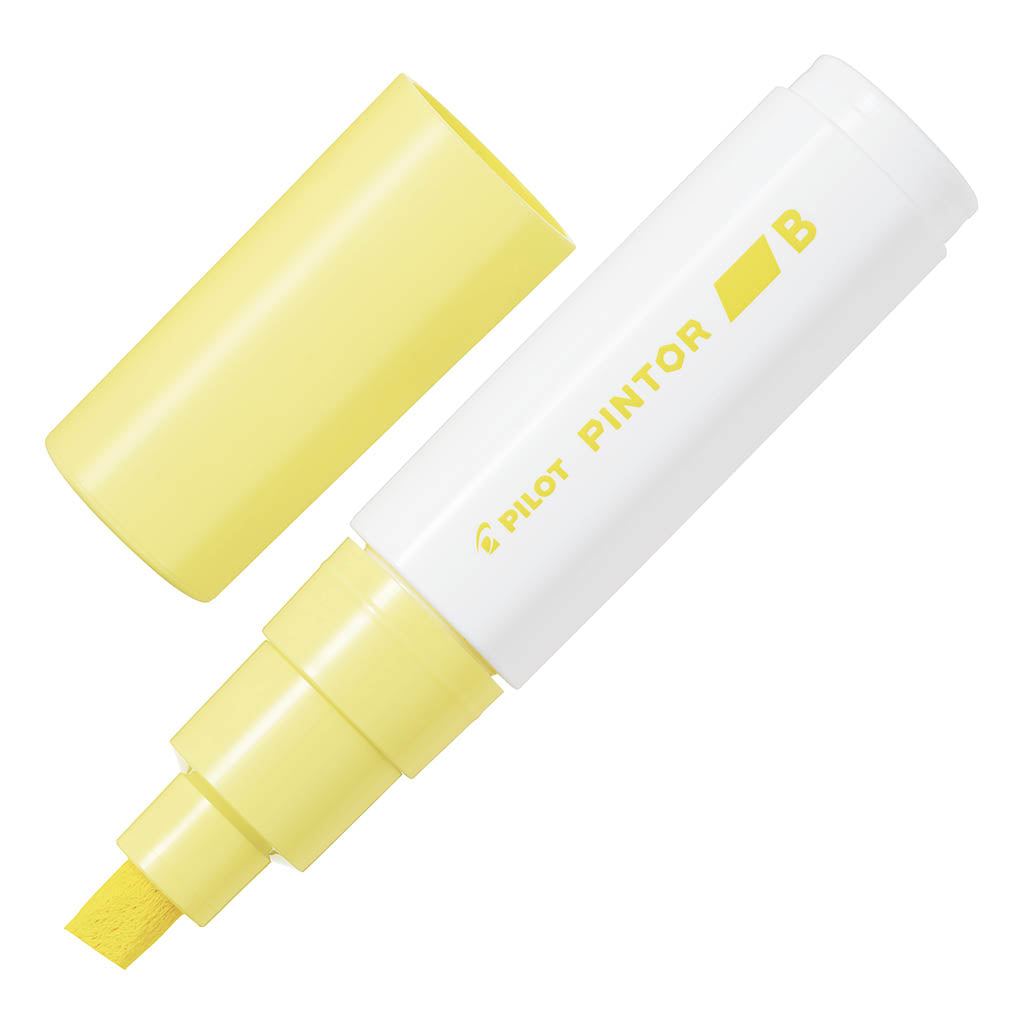 Pilot Pintor Broad Chisel Pastel Yellow Marker- (Set of 6)