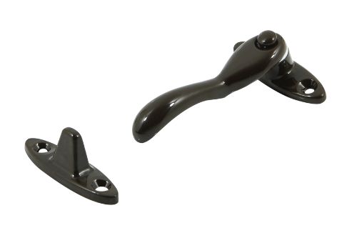 Solid brass wedge fastener in Florentine Bronze finish, enhancing window security and elegance for side-hung casement windows.