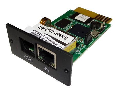 Alt text: "Vertiv SNMP Management Card for GXT-MTPLUS and GXT-RTPLUS, enhances UPS monitoring and reliability with seamless network integration."