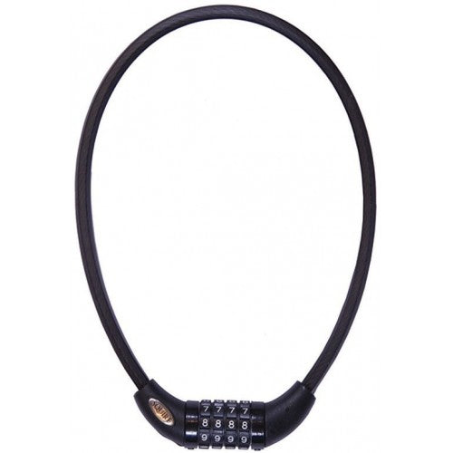 Combination Cable Lock 10 x 600mm Recodable #212, featuring a flexible design for versatile security applications.