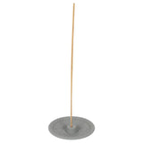 Terracotta Mandala Incense Plate with intricate grey design, perfect for meditation and adding beauty to any space.
