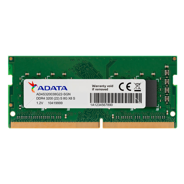 ADATA 8GB DDR4-3200 1024x8 SODIMM Lifetime wty
