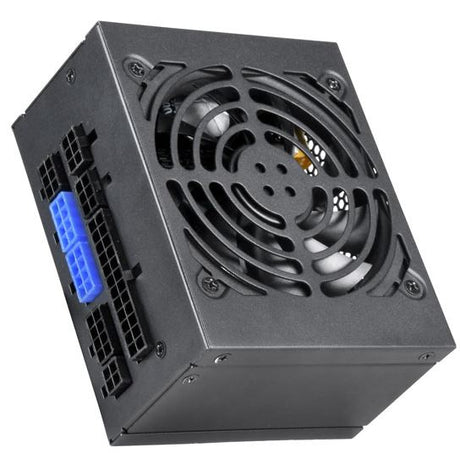 Silverstone SX650-G 650W Modular SFX PSU, featuring 80 Plus Gold efficiency, ultra-quiet fan, and customizable cables.