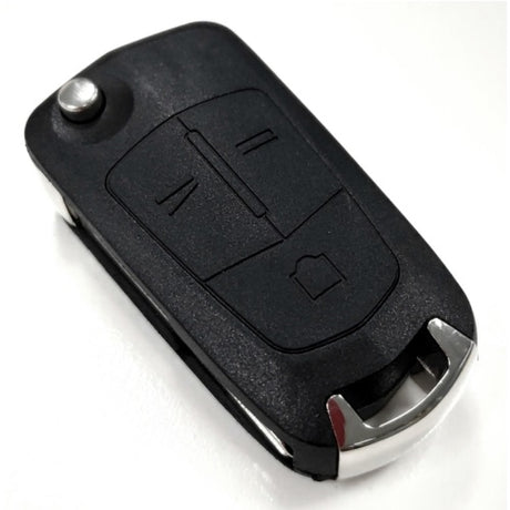 Complete Remote Holden 3 Button key fob for Captiva CG, featuring lock, unlock, and panic buttons for enhanced security.