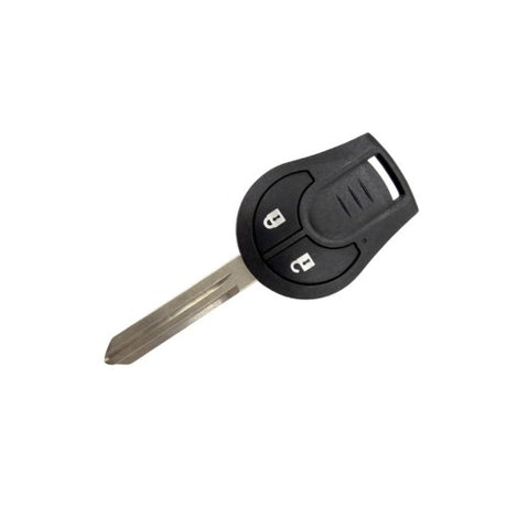 Complete Remote Nissan 2 Button key fob with two buttons, designed for Micra, Navara, and Patrol; requires programming.