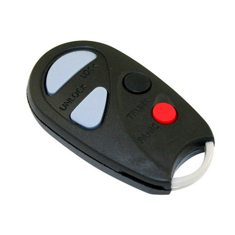 Remote Complete 4 Button Nissan (21 KF309) remote key fob with four buttons for locking, unlocking, and starting Nissan vehicles.